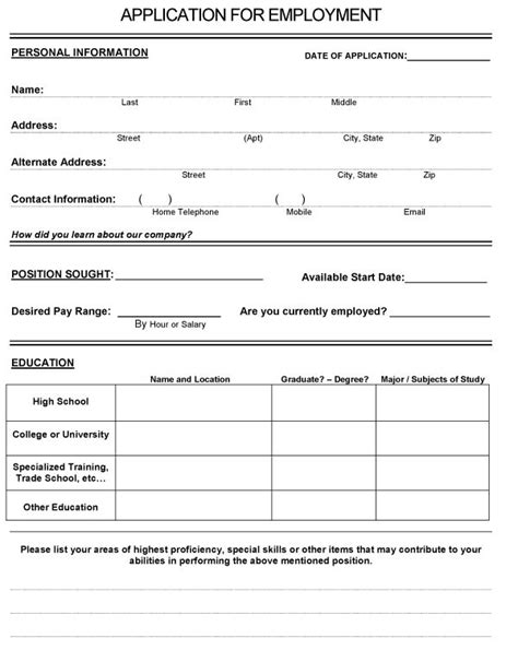 Free and premium resume templates and cover letter examples give you the ability to shine in any application process and relieve you of the stress of building a resume or cover letter from scratch. Simple blank resume form for job application for print out