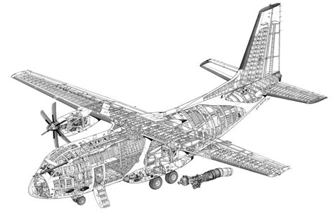 Transport Aircraft Cutaway Drawings In High Quality