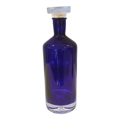 Cobalt Blue Art Glass Decanter With Stopper Chairish