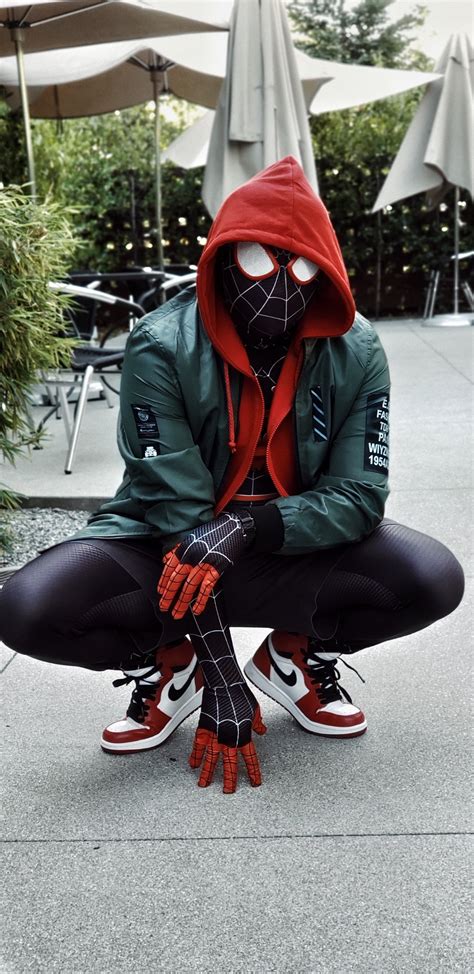 Self Miles Morales From Spider Man Into The Spider Verse Cosplay