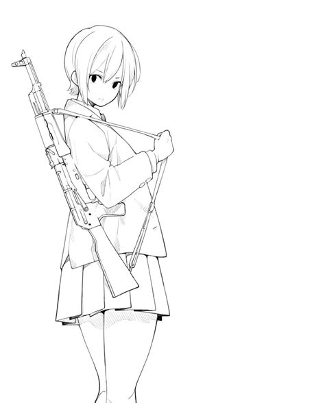 Anime Girl Holding Gun Pose Porn Videos Newest How To Draw Anime Girl