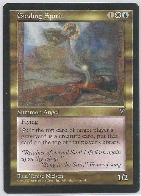 The ancester bones of the family tribe were rarely buried when they died. 1X 1996 MTG Guiding Spirit Visions Reserved List MINT-NM (With images) | Spirit guides, Magic ...
