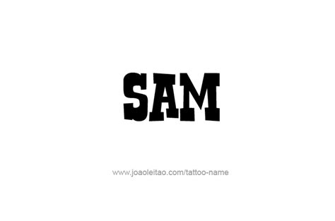 Sam Name Tattoo Designs