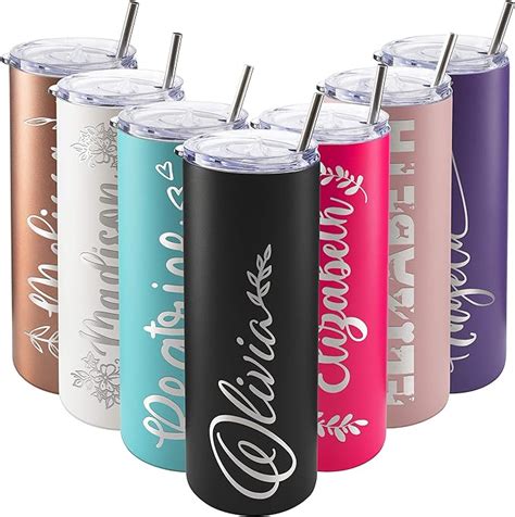 Personalized Skinny Tumblers With Lid Stainless Steel