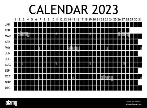 2023 Year Calendar Isolated On White Background Vector Image Imagesee