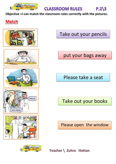 Classroom rules activity for grade 4