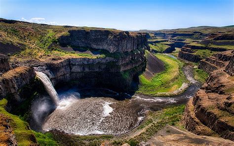 Hd Wallpaper Palouse Falls Waterfall In Washington State Usa Desktop