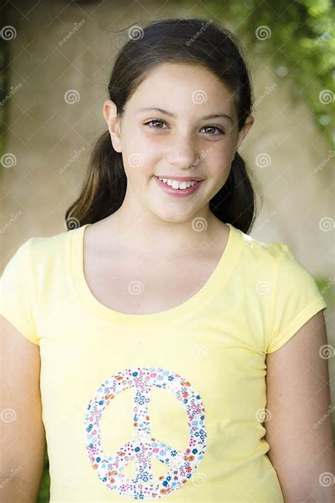 Portrait Of Tween Girl Stock Image Image Of Toothy Tween 10978951