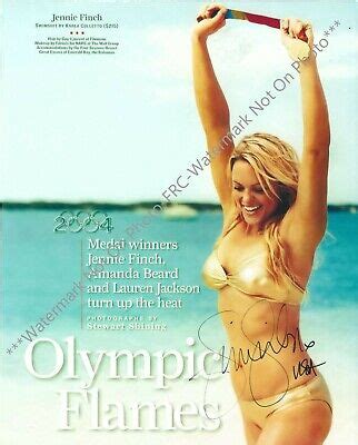 Jennie Finch Softball Olympic Gold Medalist Signed Bikini X Photo
