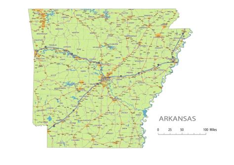 Preview Of Arkansas State Vector Road Map Your Vector