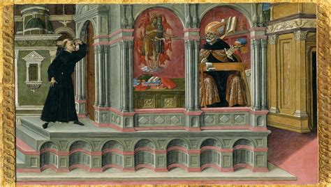 saint augustine s vision of saints jerome and john the baptist matteo di giovanni artwork on