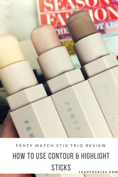 How To Use Contour And Highlight Sticks Fenty Beauty Match Stix Trio