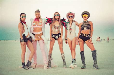 Woman With Steampunk Inspired Outfits Posing At Burning Man Burningman