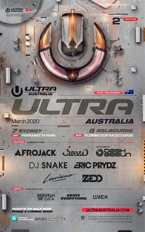 Ultra Australia Announces Highly Anticipated Phase 1 Lineup Ultra
