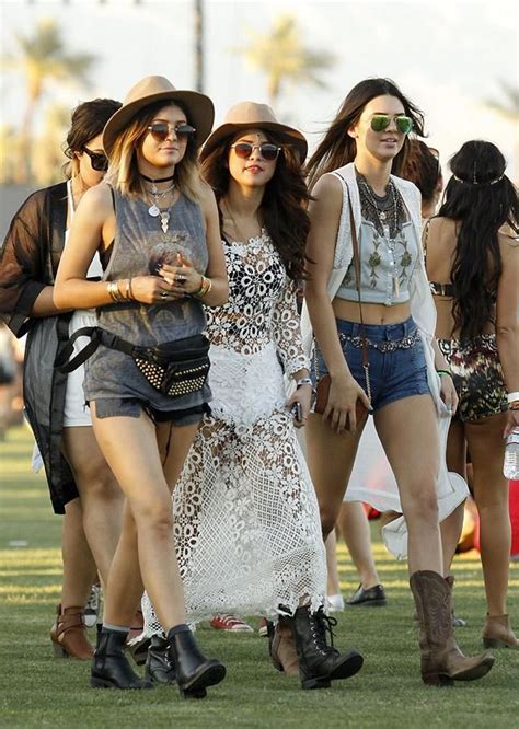 Selena Gomez Kendall Kylie Jenner Coachella Outfits With Images