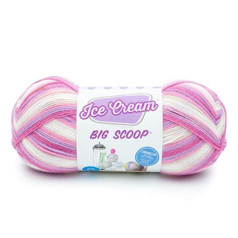 Lion Brand Yarn Ice Cream Big Scoop Neapolitan Light Acrylic Multi Color Yarn Pack Walmart Com