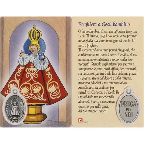 Holy Card Baby Jesus Of Prague Laminated With Prayer Online Sales
