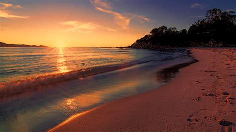 Sea Sunset Beach Sunlight Long Exposure 4k Hd Nature 4k Wallpapers