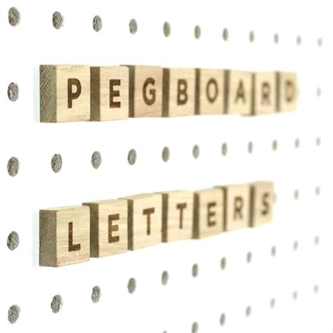 Block Wooden Pegboard Letters Peg Board Wooden Pegboard Block Lettering
