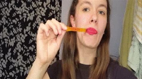 Softly Chewing And Teasing Gummy Worms Go Ask Alandra Clips4Sale