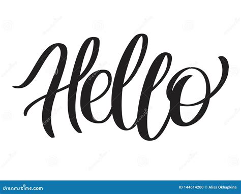Word Hello For Greetings Text Hello Stock Vector Illustration Of