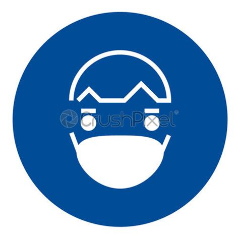 Simple Wear Protective Face Mask Icons For Your Design Stock Vector