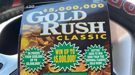 Florida Lottery 20 Gold Rush Classicsweet Little Win Youtube