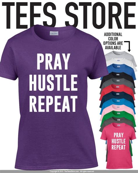 hustle shirt pray hustle repeat shirt motivation by teesstore