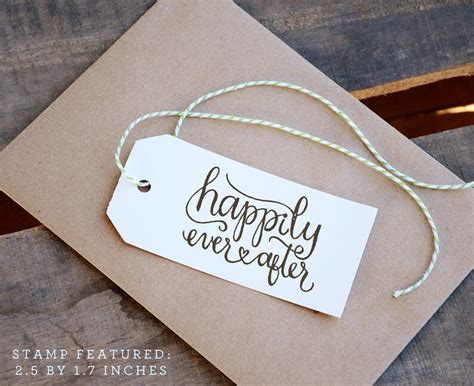 Happily Ever After Stamp For Wedding Favors Personalized Etsy