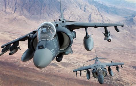 Airplane Desert Military Harrier Aircraft Av 8b Harrier Ii