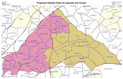 New Map For Lakeside Tucker Cityhood Emerges Rough Draft Atlanta
