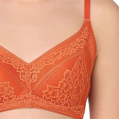 Buy Lucy Padded Non Wired Medium Coverage Fashion Bra Rust Online