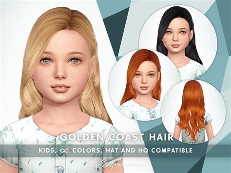 The Sims Resource Sonyasims Golden Coast Hair Kids