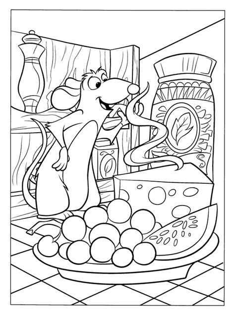 Background element for menu, site, cafe, restaurant, teahouse. Kids-n-fun.com | 55 coloring pages of Ratatouille