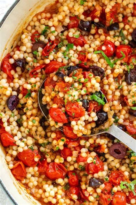 This link is to an external site that may or may not meet accessibility guidelines. Israeli Couscous with Tomato and Olives - Jessica Gavin ...