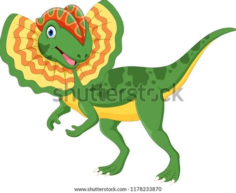 Cute Dilophosaurus Cartoon Stock Vector Royalty Free 1178233870