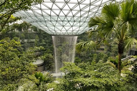 Singapore Changi Airport Unveils Massive Indoor Waterfall By Moshe