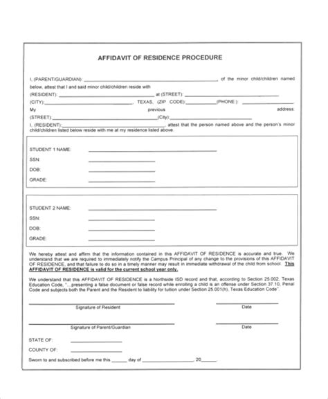 Download the following affidavit of identity forms! FREE 9+ Sample Affidavit of Residency Forms in PDF | MS ...