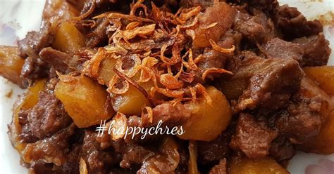 6 masak dengan api kecil hingga daging empuk. Resep Daging sapi masak kecap oleh Masakan Mami Chres ...