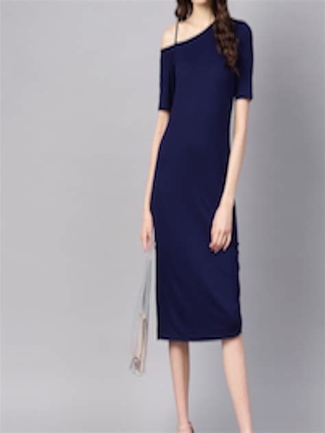 Buy Femella Women Navy Blue Solid Sheath Dress Dresses For Women 9753283 Myntra