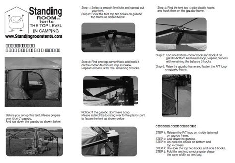 Tent Instructions Standing Room Tents