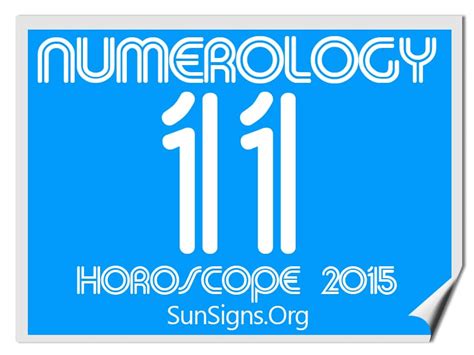 Number 11 2015 Numerology Horoscope Sunsignsorg