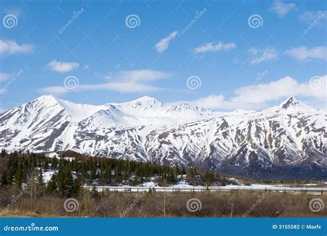Snow Melting On Mountains Stock Photo Image Of Alaska 3155582