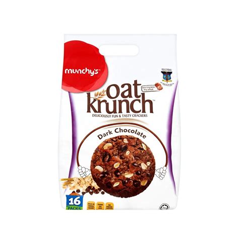 Dark chocolate chunk granola bars are made with delicious grains you'll love. Munchy's Oat Krunch Dark Chocolate 416g | Shopifull