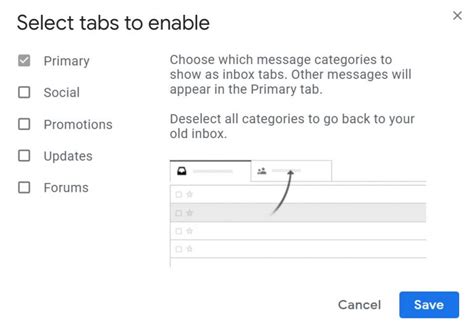 Gmail Inbox Tabs