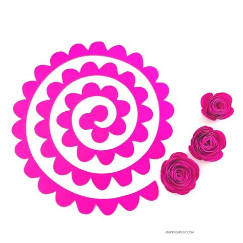 Paper Rose Template | Paper flower template, Paper rose template, Paper