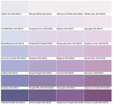 Delightful Purple Colors Paint Sherwin Williams Sw6812 White Iris