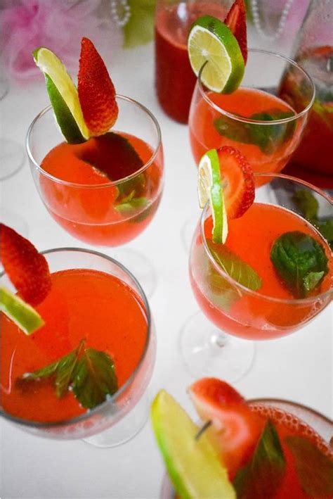 Sparkling Strawberry Mint Limeade Dash Of Jazz