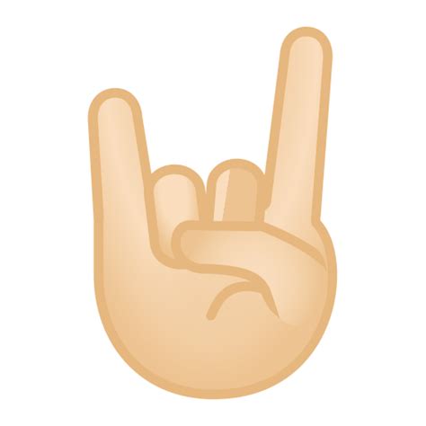 🤘🏻 Sign Of The Horns Emoji With Light Skin Tone Meaning And Pictures