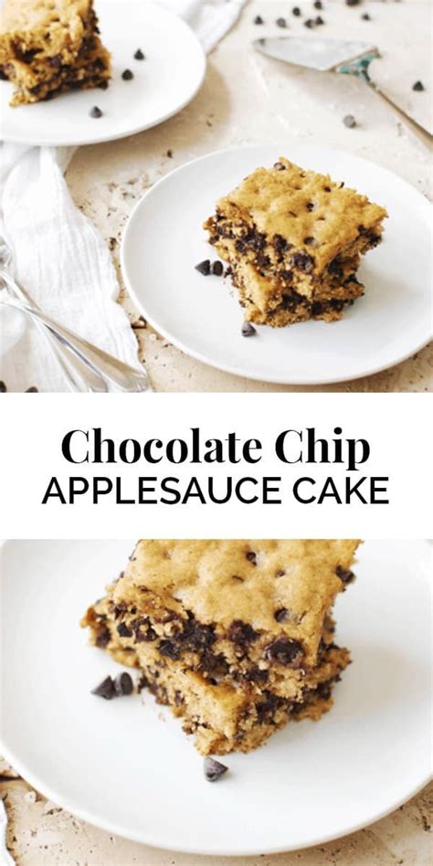 Whip up this chocolate chip cookie cake recipe for birthdays, graduations, or just any old time you feel like having some fun. Chocolate Chip Applesauce Cake | Recipe | Dessert recipes ...